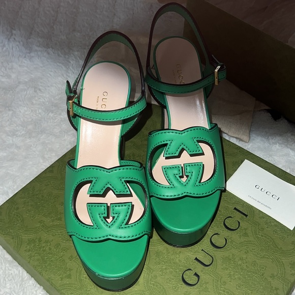 Authentic Gucci Shamrock Platform sandals - Picture 5 of 6
